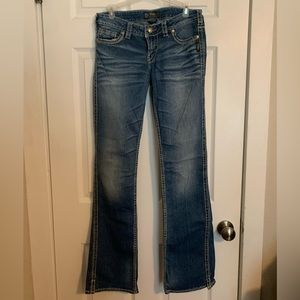 Silver Jeans Frances 18” bootcut western grunge jeans